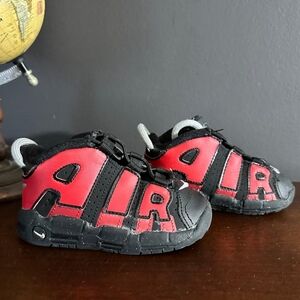 NIKE Air More Uptempo Pippen Red Black Chicago Bulls Colorway Sneaker Shoes